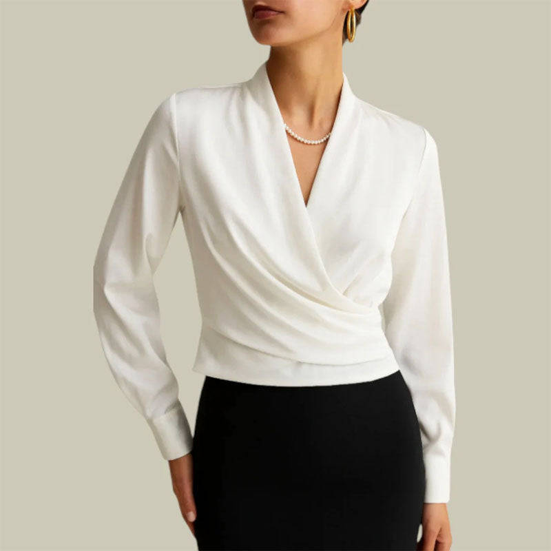 Sofia Amoretti V-Neck Wrap Front Blouse