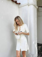 Soft Girl Button Up Mini Dress