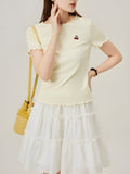 Soft Girl Cherry Lettuce Edge Tee