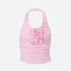 Soft Girl Floral Halter Top