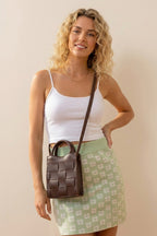 Solid Color 2-Way Woven Bag