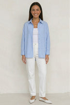 Solid Color Long Sleeve Striped Shirts