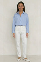 Solid Color Long Sleeve Striped Shirts