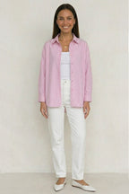 Solid Color Long Sleeve Striped Shirts