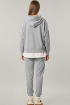 Solid Color Patchwork Hoodie Pants Outfit Sets