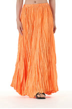 Solid Color Pleated Midi Skirt