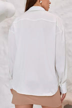 Solid Color Slim Fit Blouse
