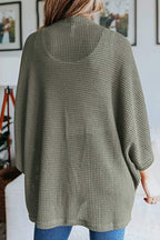 Solid Half Sleeve Wrap Cardigan