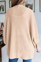 Solid Half Sleeve Wrap Cardigan