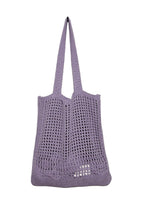 Solid Hollow Out Knit Shoulder Bag
