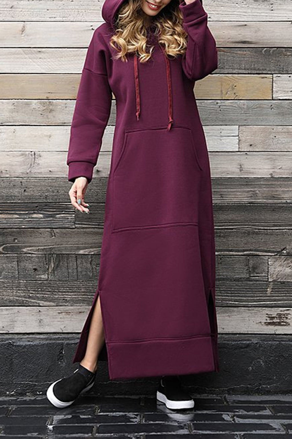 Xara Elevated Hoodie Dress with a Slit Hem Boutique Collection