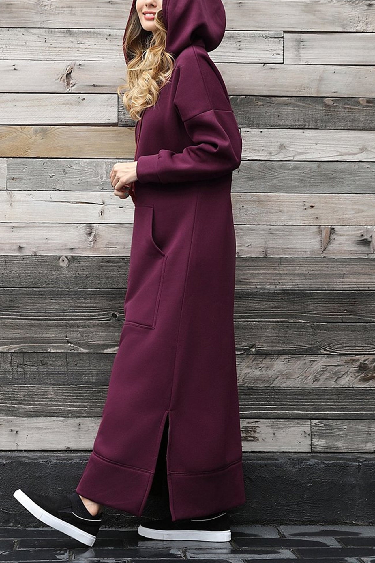 Xara Elevated Hoodie Dress with a Slit Hem Boutique Collection