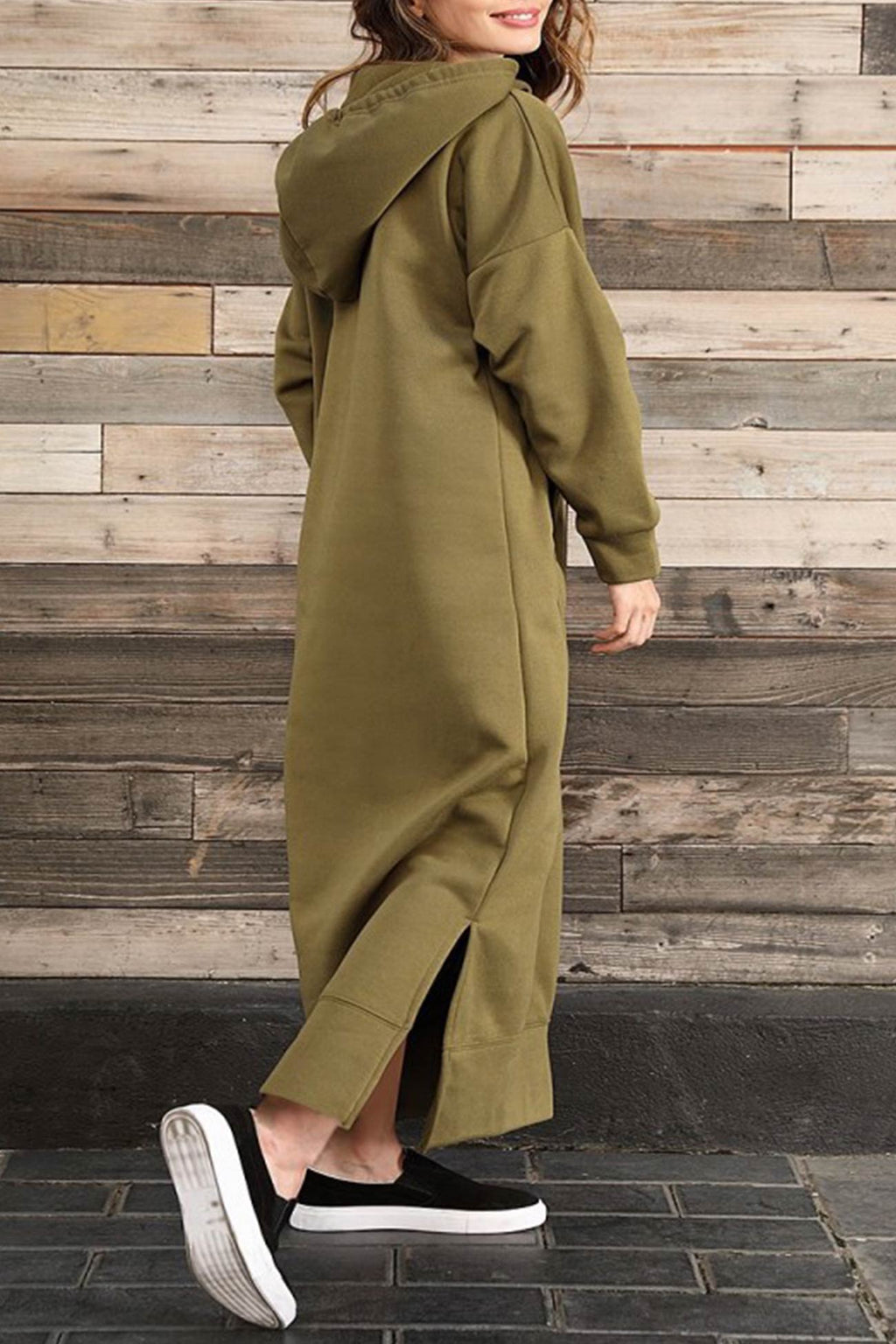 Xara Elevated Hoodie Dress with a Slit Hem Boutique Collection