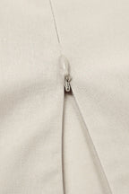 Spaghetti Straps A-line Cotton Linen Dress