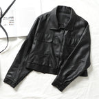 DressBetty - Faux Leather Short Y2k Jacket