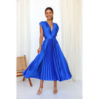 Pleated Dress Casual Loose Zip Sleeveless Dress