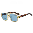 Square Frame Sunglasses with Double-Bridge Accent