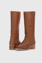 The Wren — Leather Knee-High Cowboy Boots