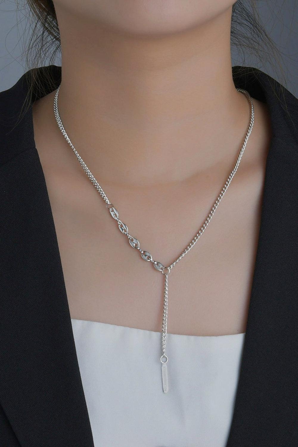 Blue Zone Planet | Stainless Steel Two-Piece Necklace Set