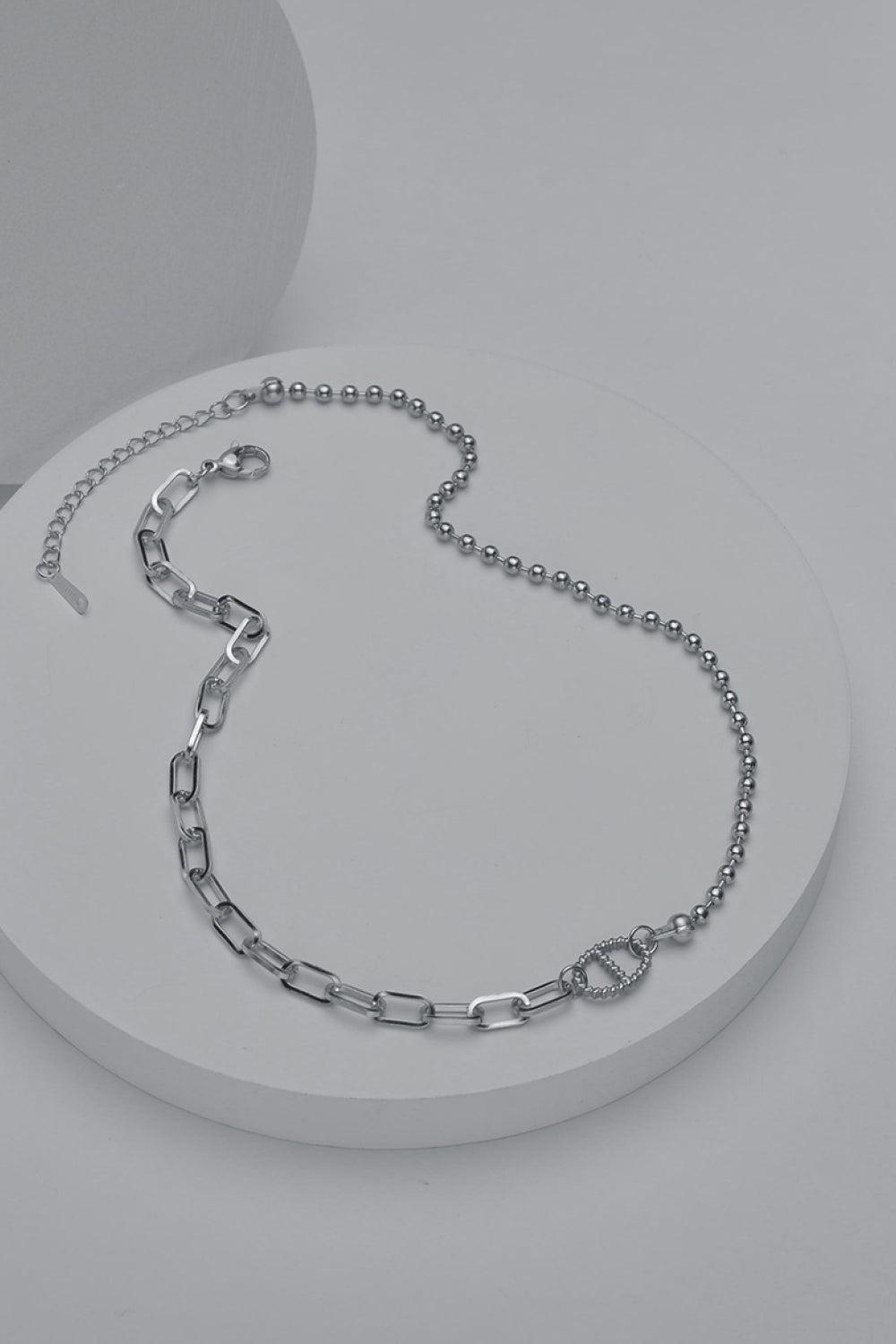 Blue Zone Planet | Stainless Steel Two-Piece Necklace Set