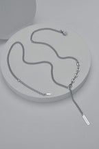 Blue Zone Planet | Stainless Steel Two-Piece Necklace Set