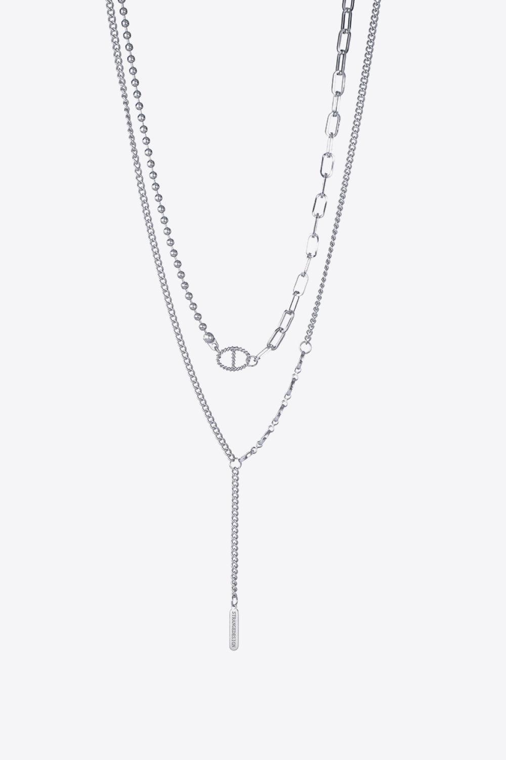 Blue Zone Planet | Stainless Steel Two-Piece Necklace Set