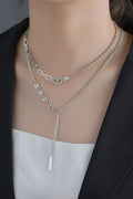 Blue Zone Planet | Stainless Steel Two-Piece Necklace Set