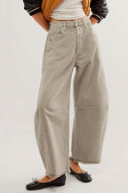 Straight-leg Denim Ninth Pants