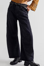 Straight-leg Denim Ninth Pants
