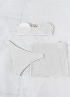 Strapless Draped Bikini Set