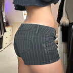 Striped Micro Shorts