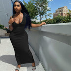Ribbed Knit Sleeveless Mock Neck Bodycon Mini Dress
