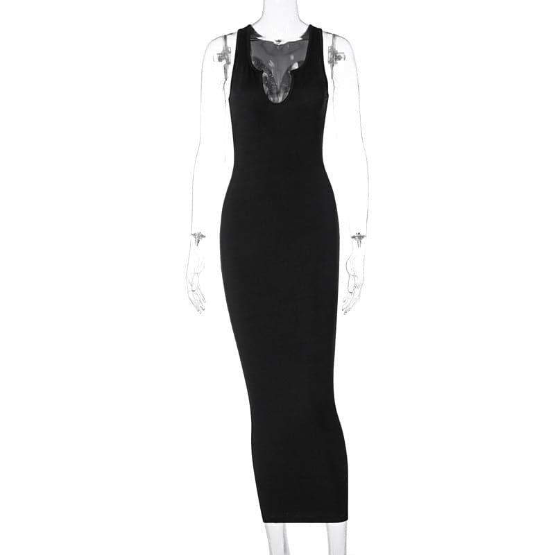 Ribbed Knit Sleeveless Mock Neck Bodycon Mini Dress