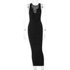 Ribbed Knit Sleeveless Mock Neck Bodycon Mini Dress