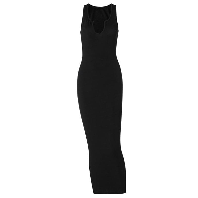 Ribbed Knit Sleeveless Mock Neck Bodycon Mini Dress