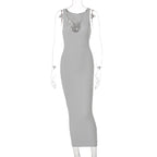 Ribbed Knit Sleeveless Mock Neck Bodycon Mini Dress