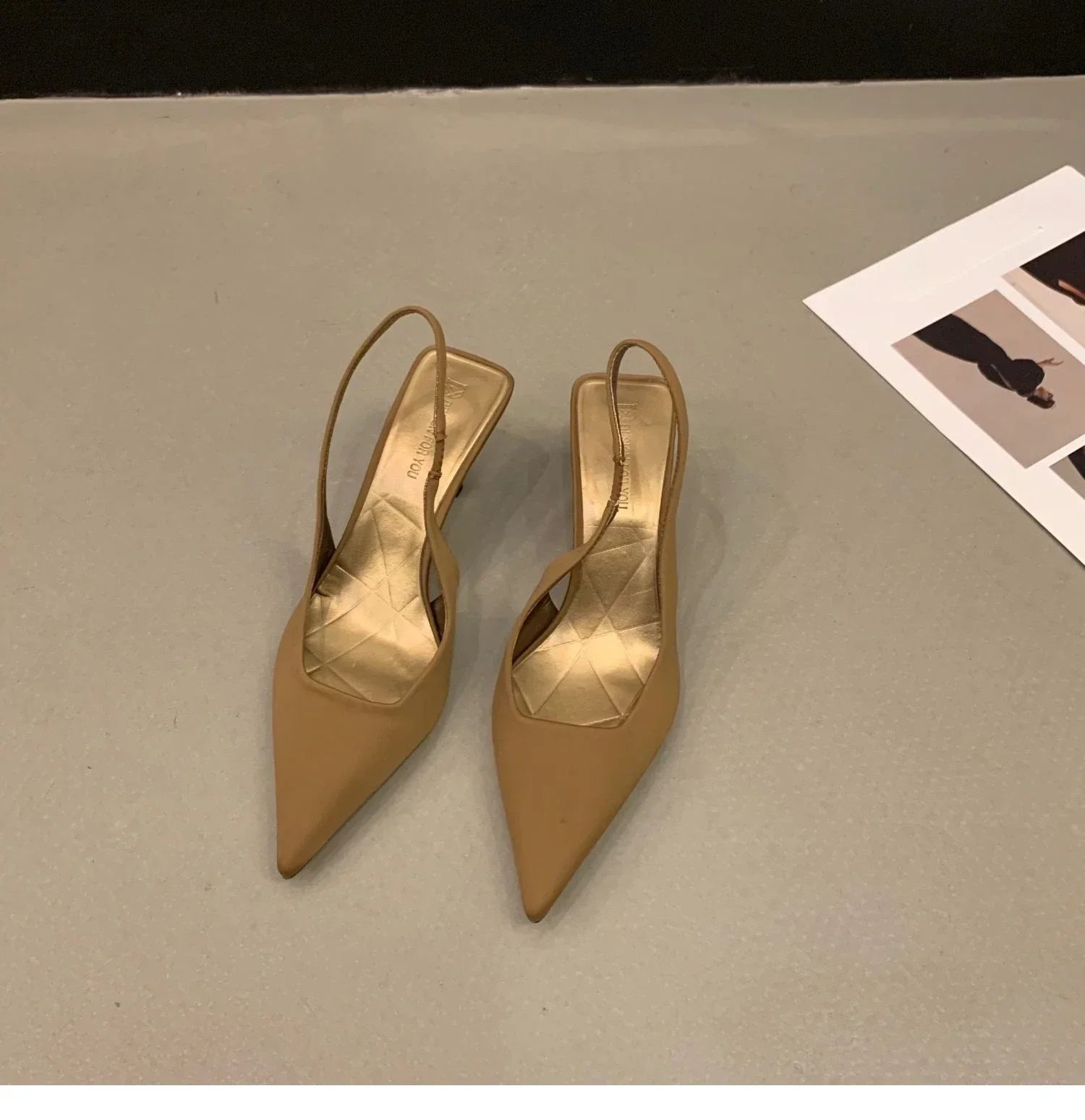 Summer Autumn Solid Color Banquet Pointed Toe Sexy Comfortable Casual Slip-on Shoes Low Heel Pumps