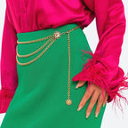Sun Medallion Chain Belt