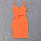 Glamorous Contouring Bandage Dress with Structured Style