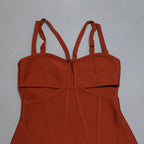 Charlotte Bandage Dress with Cut Out Tassels