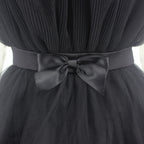 Deanna Mesh Ruched Dress - Mesh Detailing