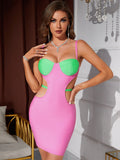 Ellery Bandage Patchwork Dress