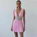 Effortless Pleated Knit Dress with Timeless Appeal