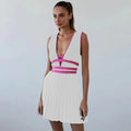 Delicate Pleated Knit Dress with Feminine Touch
