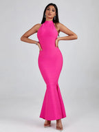 Hayami Bandage Halter Mermaid Gown