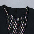 Layla Rhinestones Bandage Dress with Long Sleeves