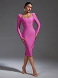 Makenna Bandage Dress with Long Sleeves