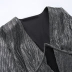 Phlia Sequin Long Sleeve Dress with Pleated Detail