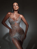 Sasa Sequin Dress with Sparkling Tassels