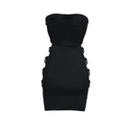 Strapless Cut Out Rhinestones Dress